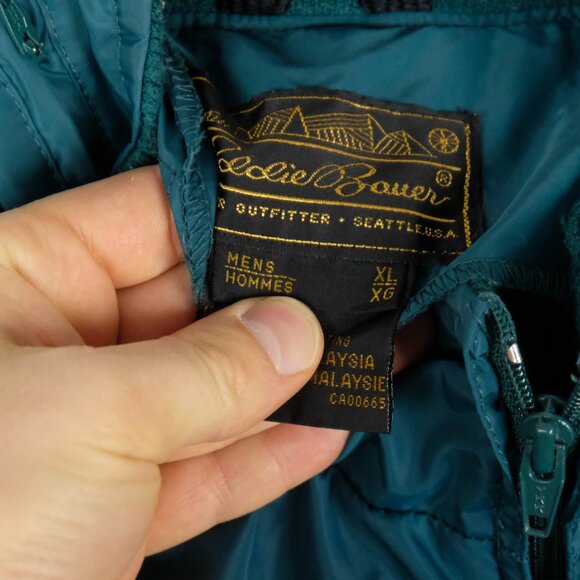 Vintage Eddie Bauer Jacket Mens Extra Large Blue Windbreaker Lightweight 80s - Picture 12 of 13